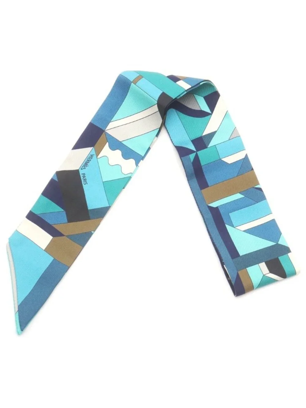 Hermes Silk Twill Scarf Blue